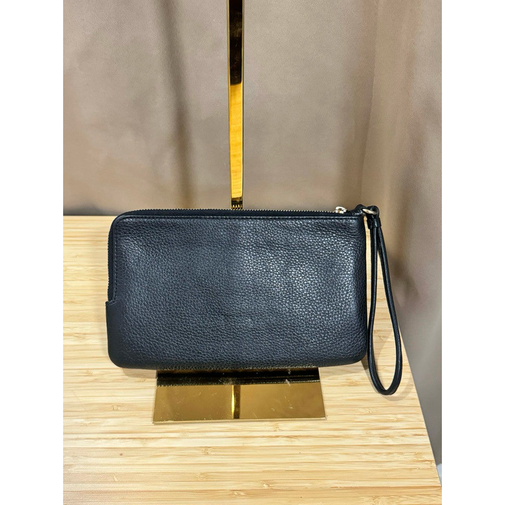 ORIG Preloved CCH Double Zip Large Wristlet Wallet Khaki/Brown