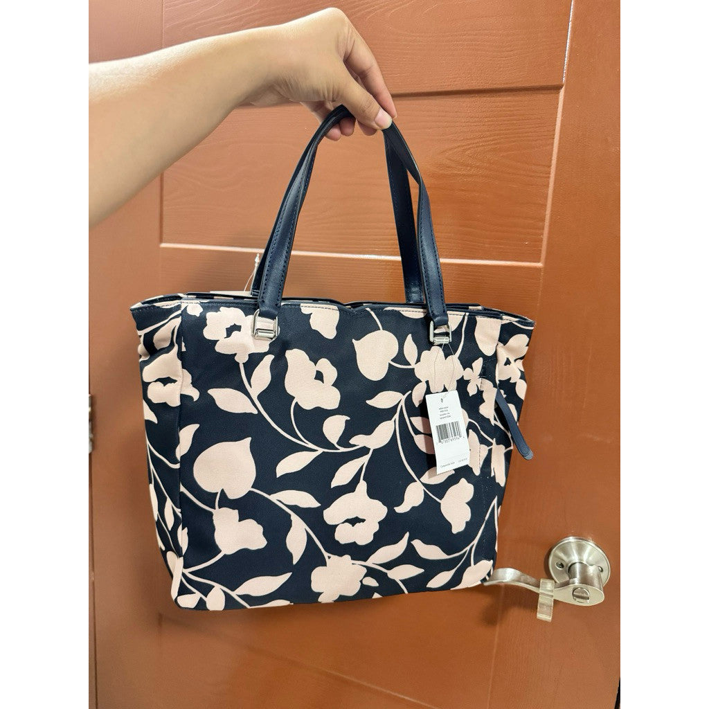 ORIG & IMPORTED KS Jae Garden Vine Medium Satchel Nylon Floral Bag