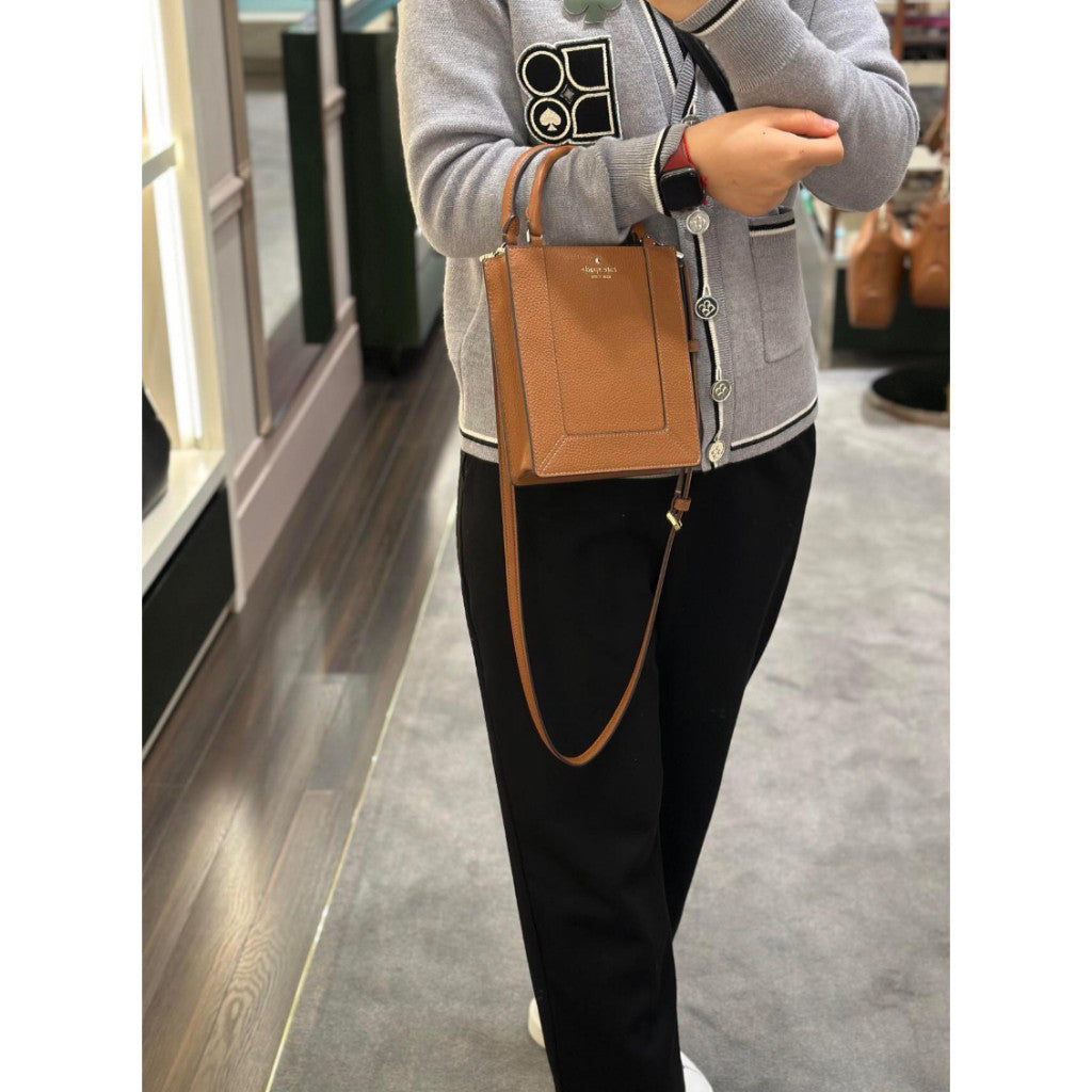 ORIG & IMPORTED KS Lena Mini Tote Gray/Beige/Brown Small Phone Bag