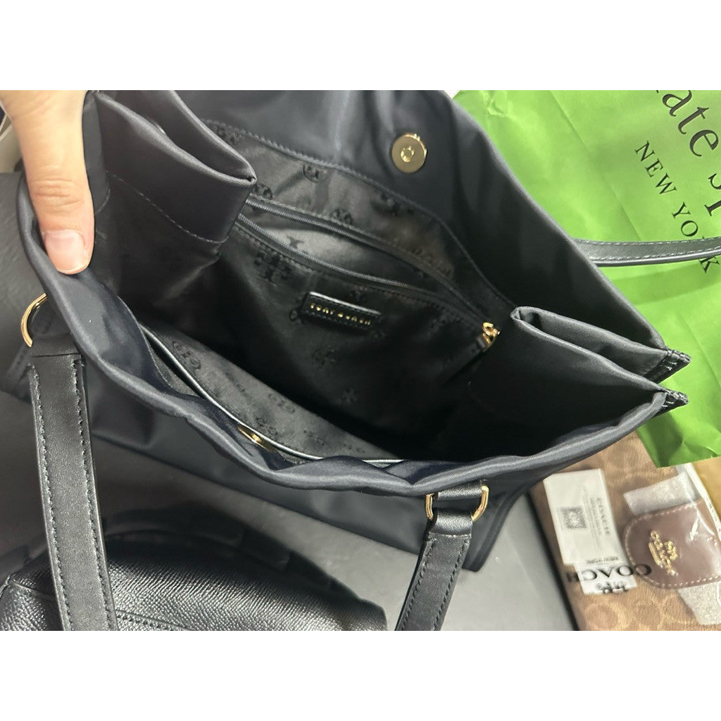 ORIG Preloved TB Ella Small Nylon Tote Black Bag
