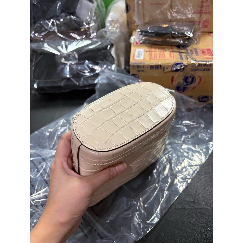 ORIG & IMPORTED KS Audrey Mini Bucket Beige Croc Bag