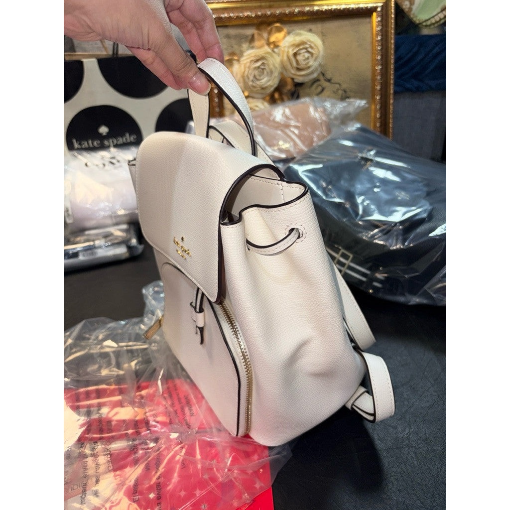 ORIG & IMPORTED KS Kristi Medium Flap Backpack White Bag