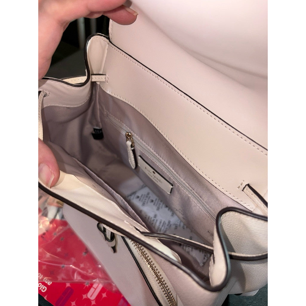 ORIG & IMPORTED KS Kristi Medium Flap Backpack White Bag