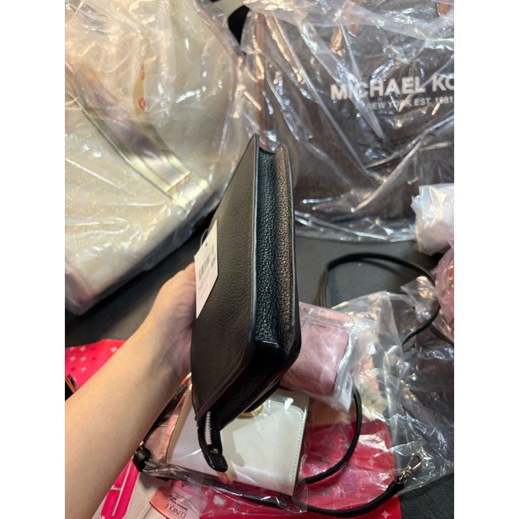 ORIG & IMPORTED KS Leila Small Slim Flap Crossbody Black Bag