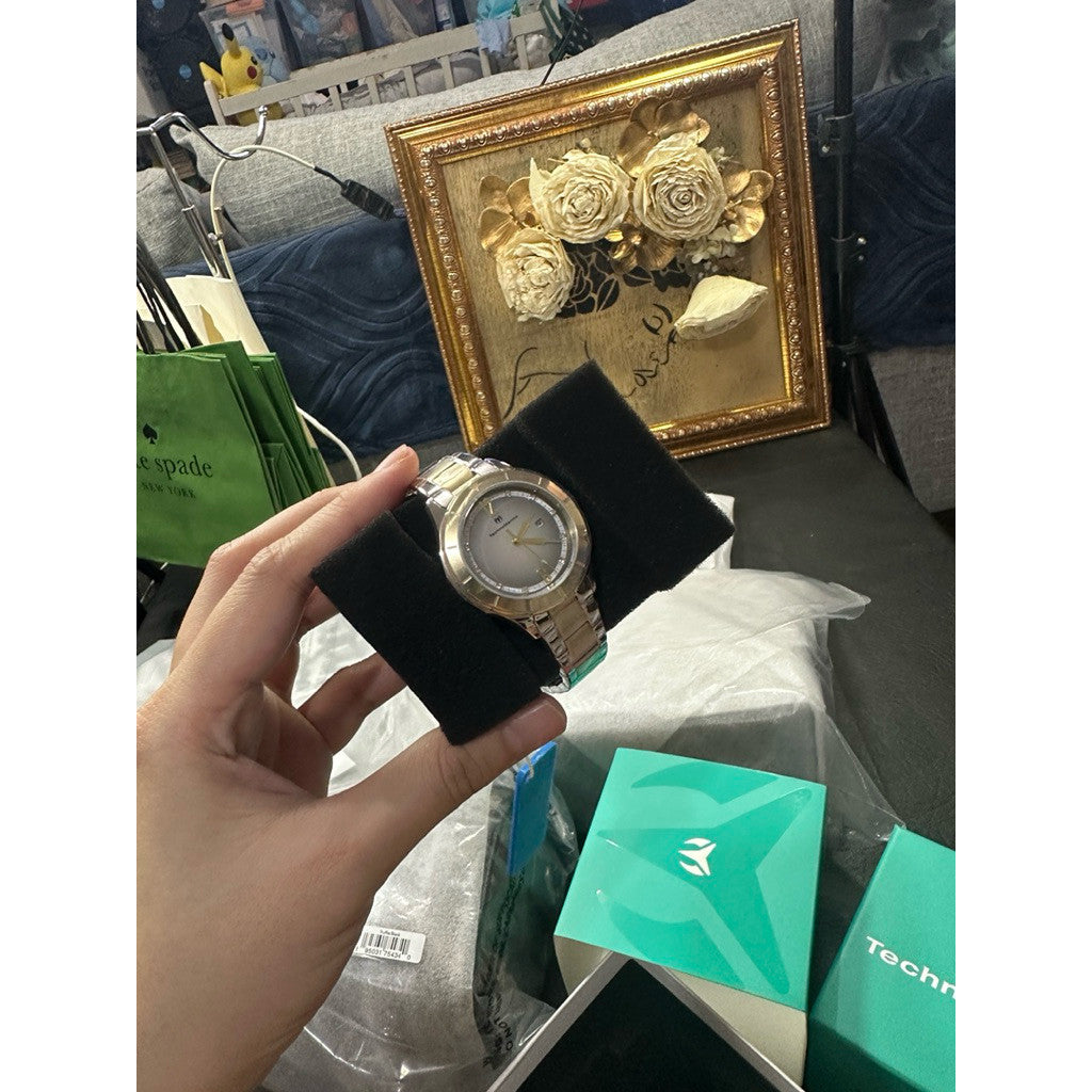 ORIG & IMPORTED Technomarine LUNA TM-826004 33mm Lady's Watch Two Tone Silver/Gold