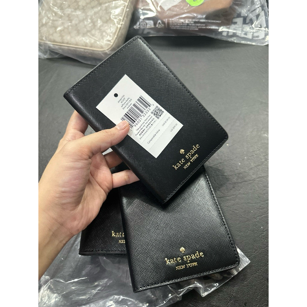 ORIOG & IMPORTED KS Staci Passport Holder Wallet in Black