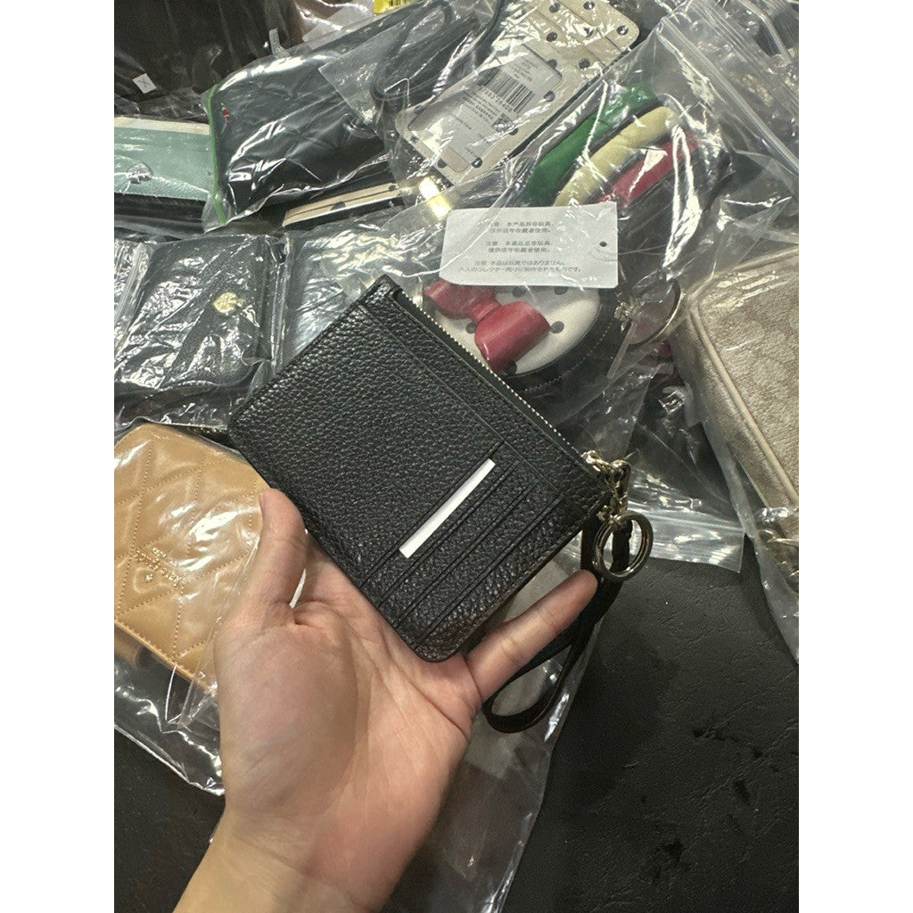 ORIG & IMPORTED KS Lena Small Card Holder Wristlet Black Wallet