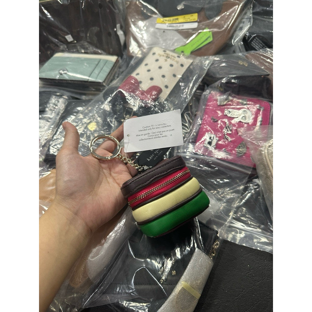 ORIG & IMPORTED KS 3d Rainbow Cookie Coin Purse Wallet Bag Charm