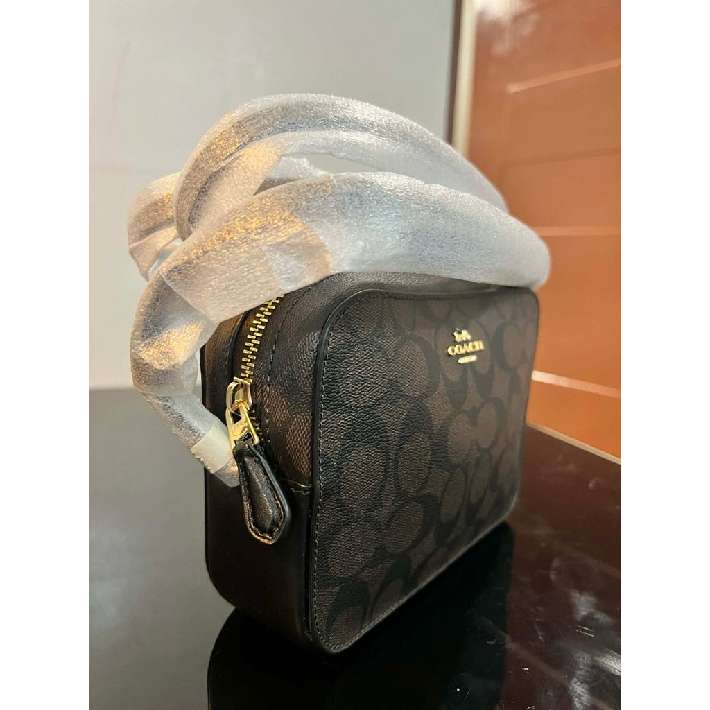 ORIG & IMPORTED RARE CCH Mini Camera Brown Bag In Signature Canvas