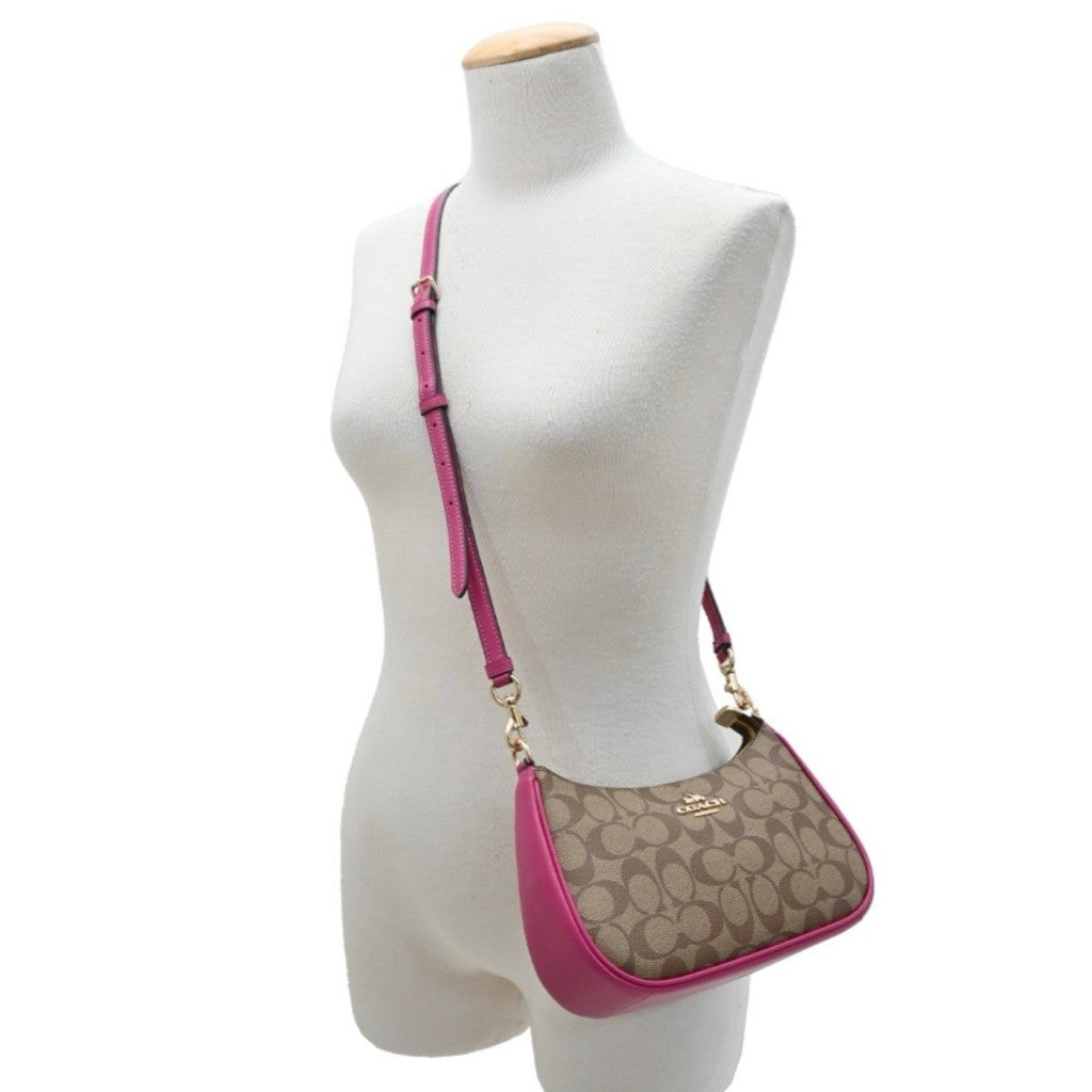 ORIG & IMPORTED Coach Teri Shoulder Bag in Khaki/Pink