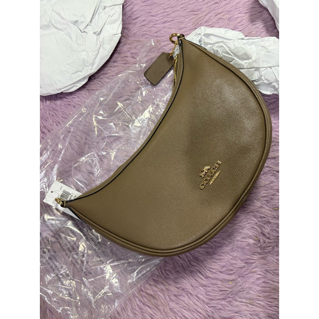 ORIG & IMPORTED Coach Aria Shoulder Hobo Bag Dark Stone/Brown