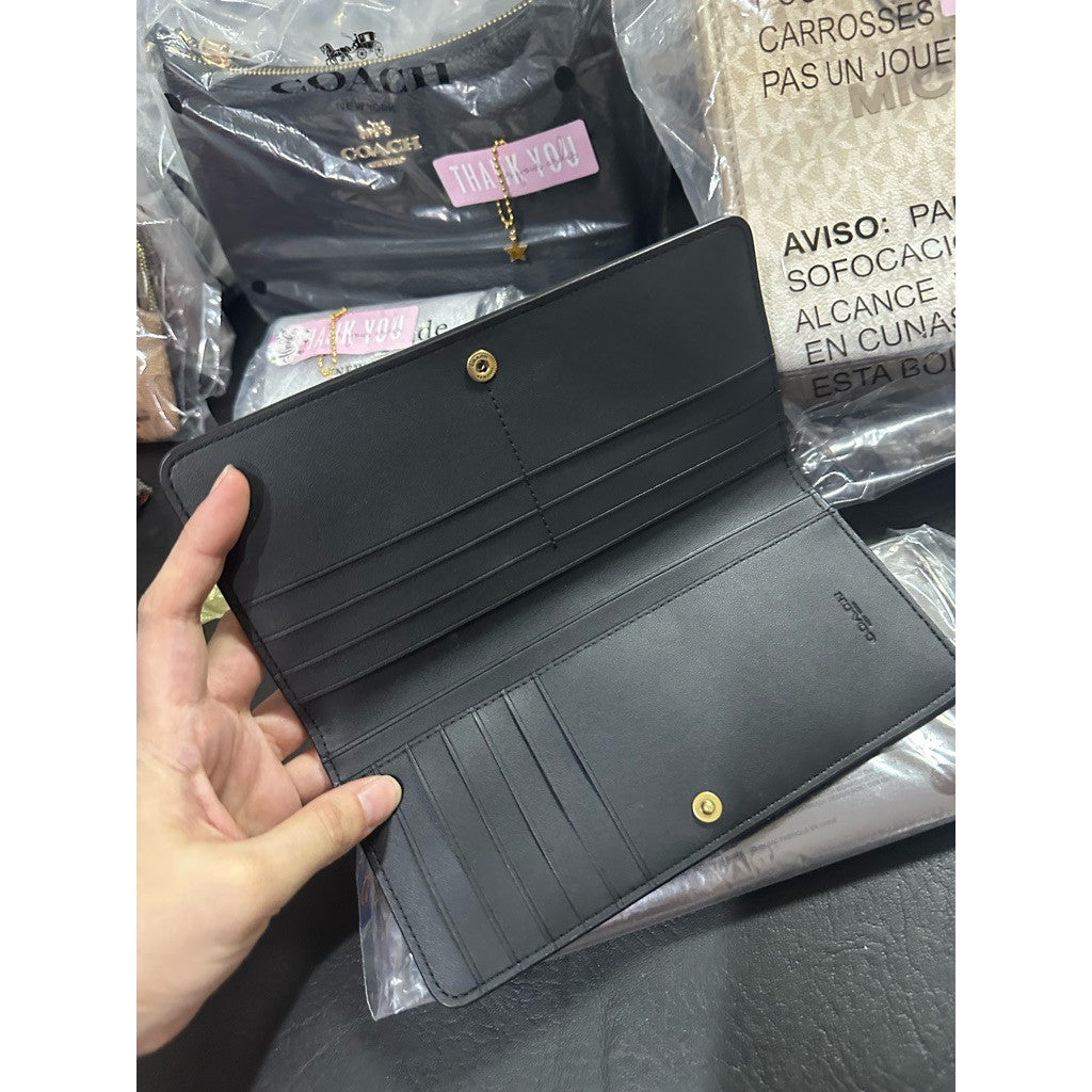 ORIG & IMPORTED Retail CCH Essential Slim Long Brown/Black Wallet