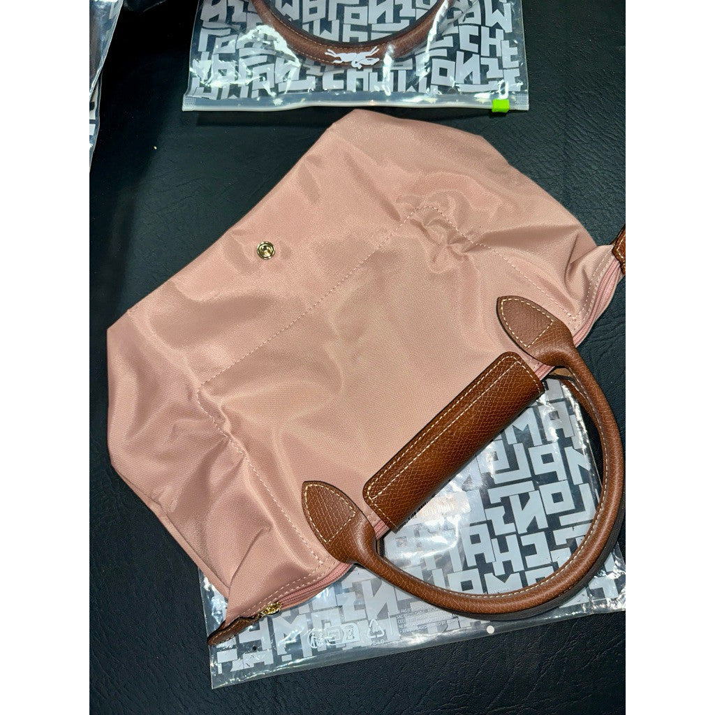 ORIG & IMPORTED ROSETTE PINK Longchamp LC Le Pliage Nylon Tote Bag