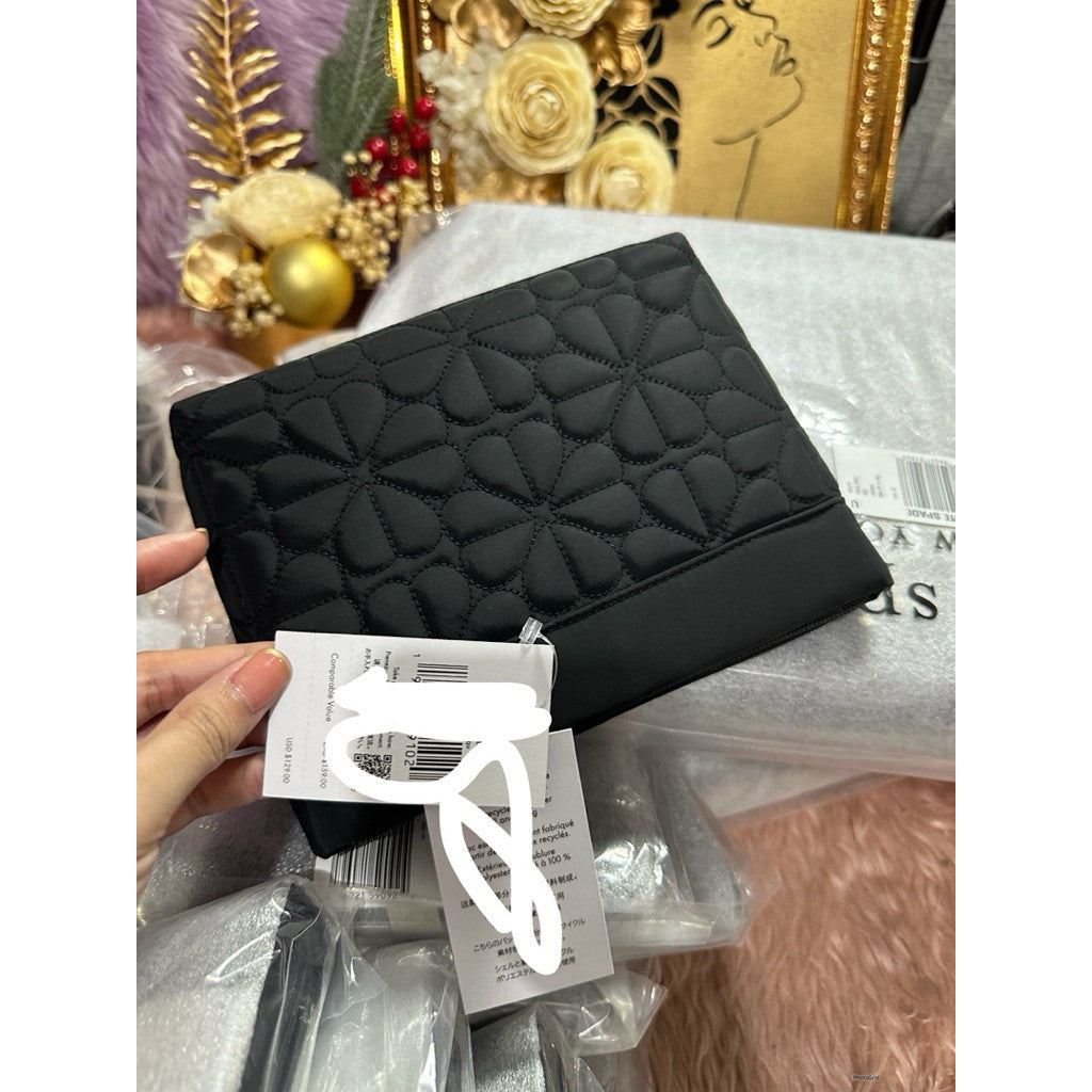 ORIG KSNY Quilted Cosmetic Pouch Black