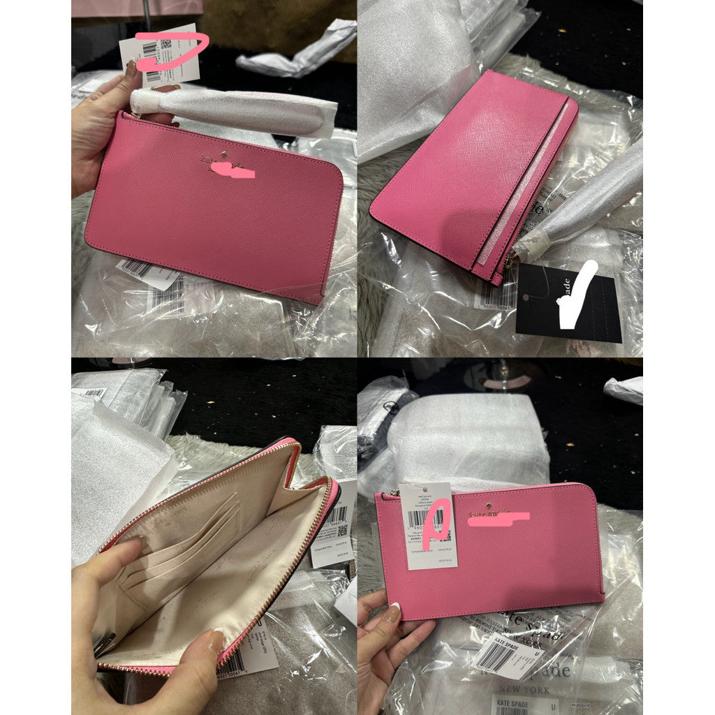 ORIG KSNY Lucy Small & Medium L-zip Slim Wristlet Wallet