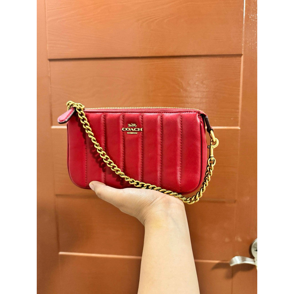 ORIG Preloved CCH Nolita 19 Quilted Small Red Bag with Chain