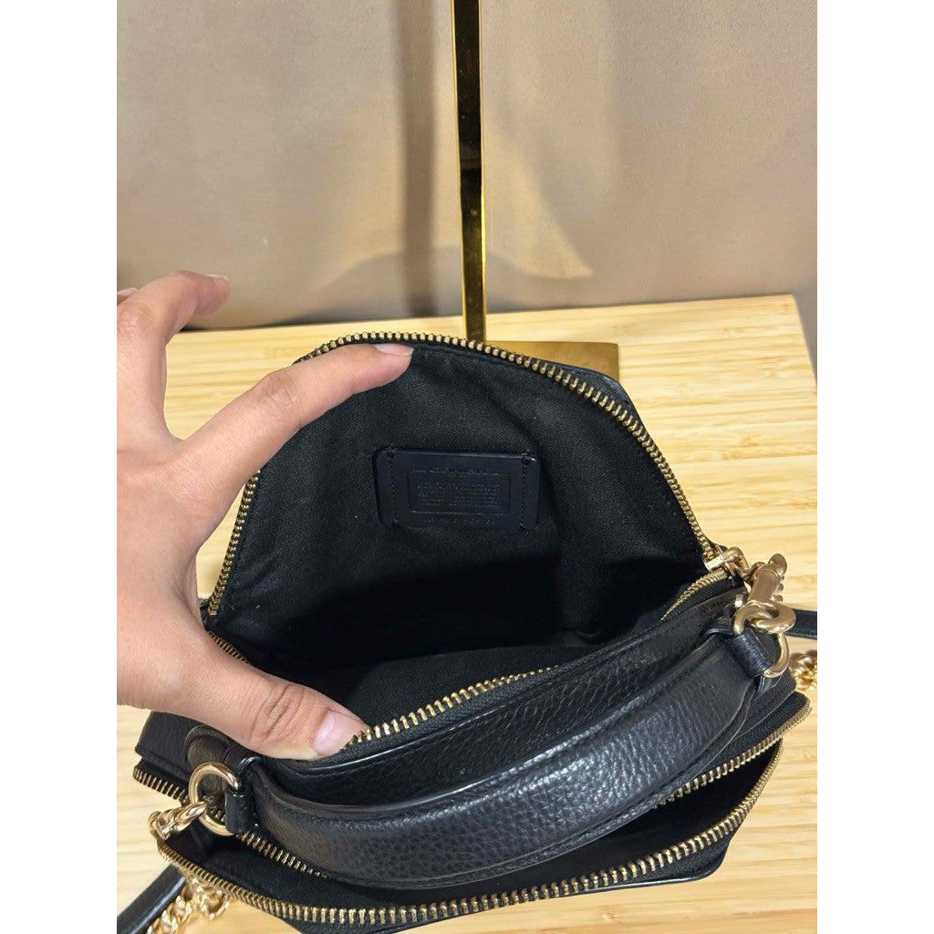 ORIG Preloved CCH RARE Hexagonal Crossbody Black Bag