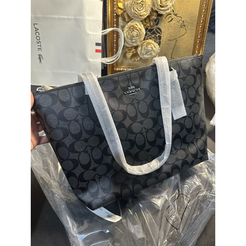 ORIG & IMPORTED CCH Zip Top Tote Bag In Signature Black