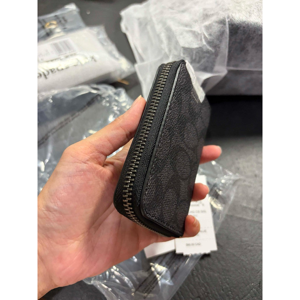 ORIG & IMPORTED CCH Essential Small Zip Around Card Case Men's Black Wallet