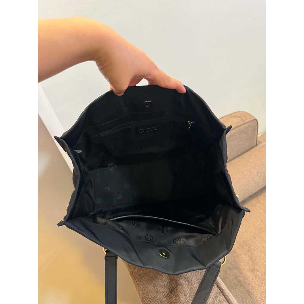 ORIG Preloved TB Ella Small Nylon Tote Black Bag