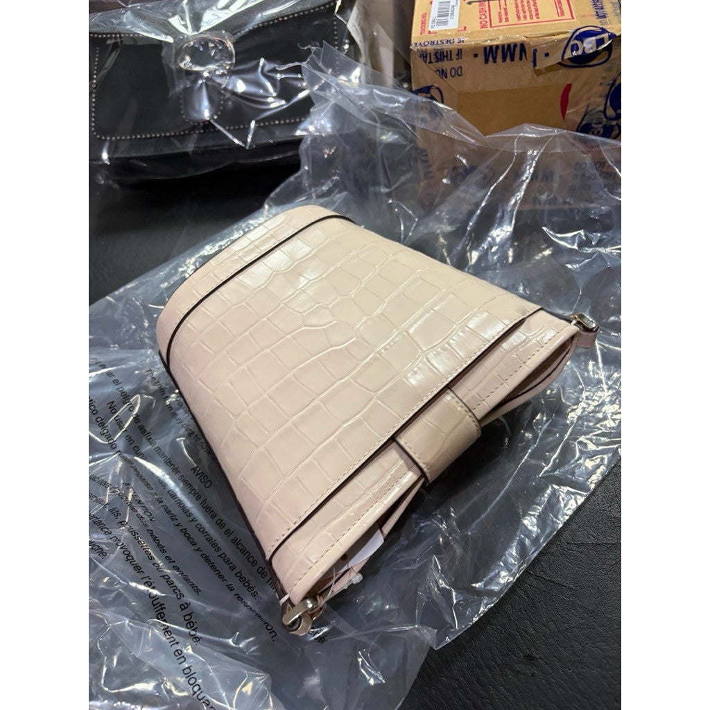 ORIG & IMPORTED KS Audrey Mini Bucket Beige Croc Bag