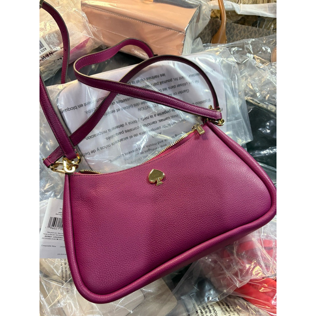 ORIG & IMPORTED KS Kayla Small Convertible Shoulder Bag Dark Raspberry Pink