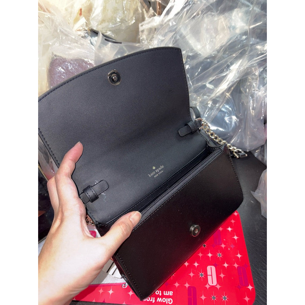 ORIG & IMPORTED KS Staci Small Flap Crossbody Black Bag