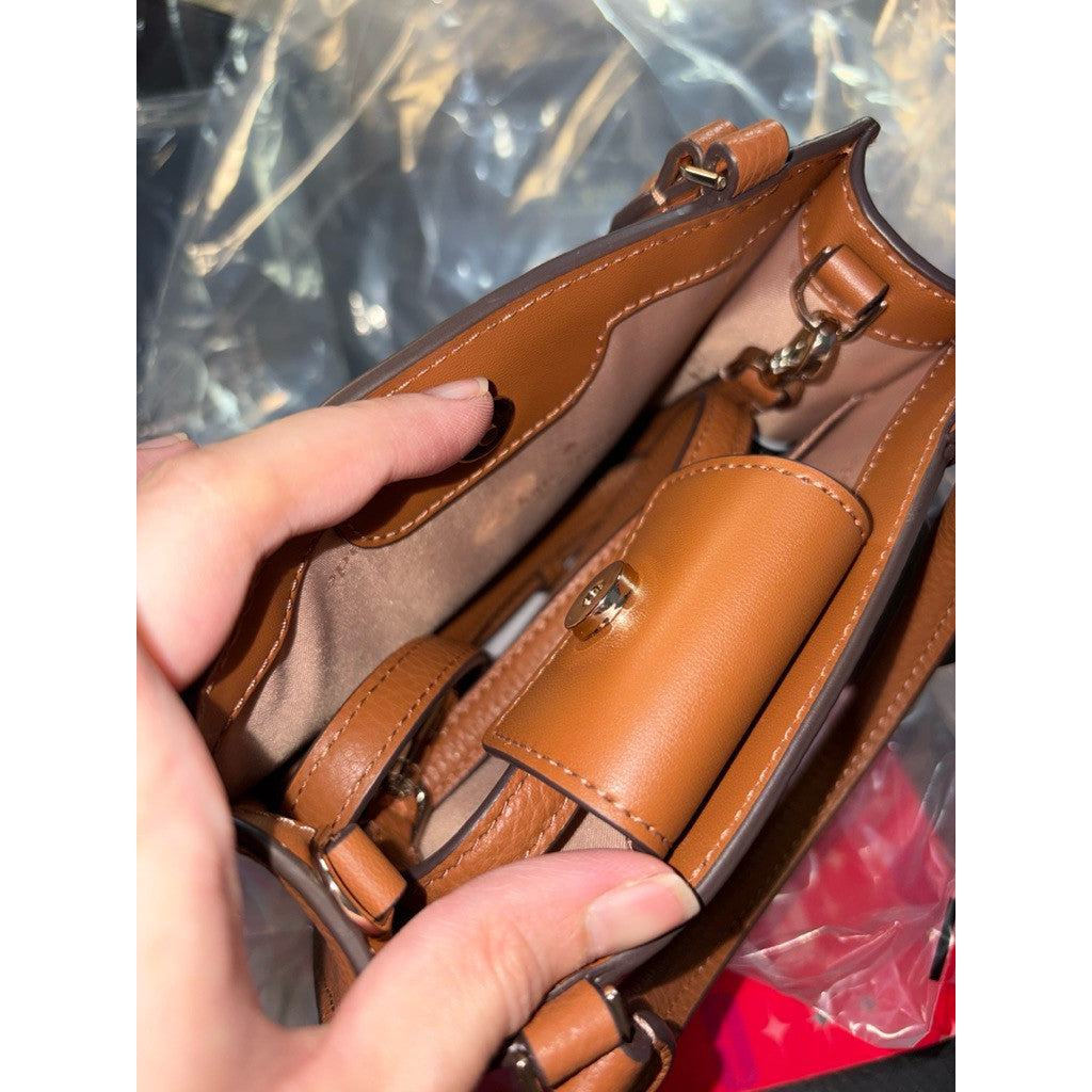 ORIG & IMPORTED KS Lena Mini Tote Gray/Beige/Brown Small Phone Bag