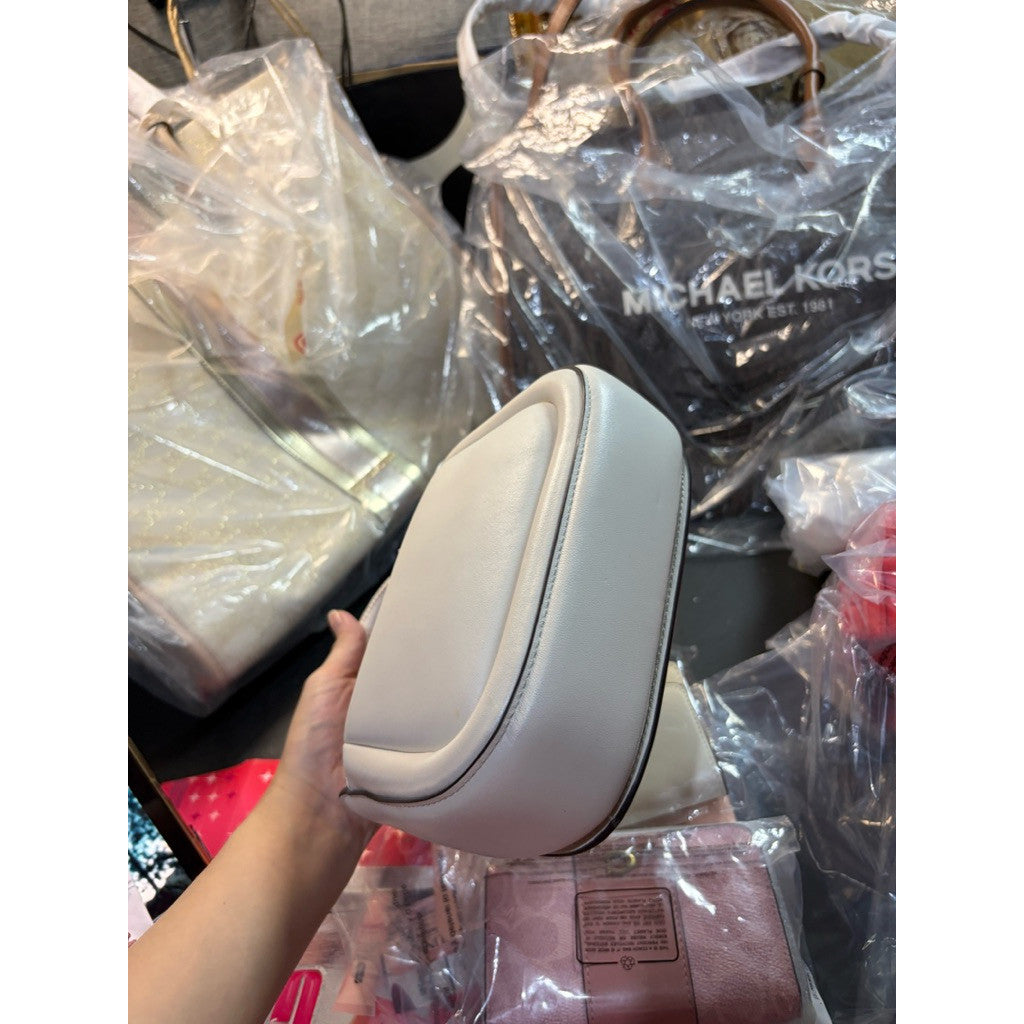ORIG & IMPORTED KS Puffy Mini Top Handle Crossbody White Bag