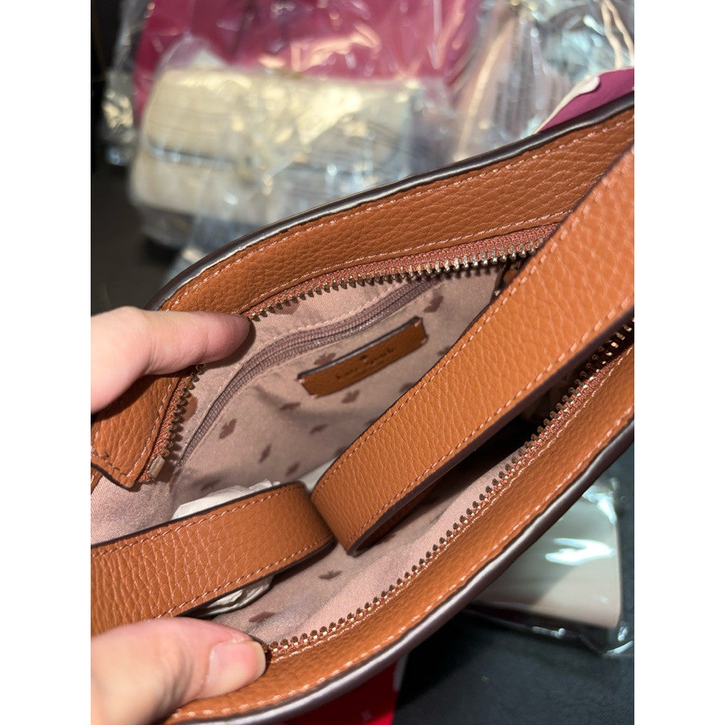 ORIG & IMPORTED KS Leila North South Crossbody Slim Brown Bag