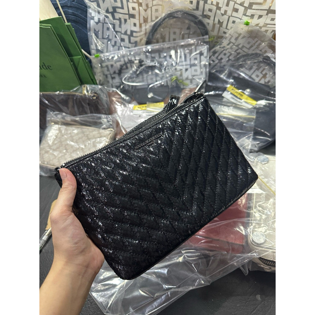 ORIG & IMPORTED Karl Lagerfield KL Black Clutch Bag