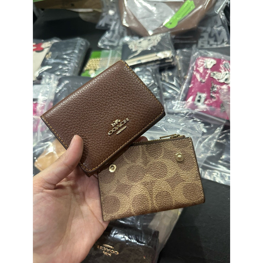 ORIG & IMPORTED CCH 2-in-1 Card Holder Detachable Essential Wallet Tan/Brown/Walnut