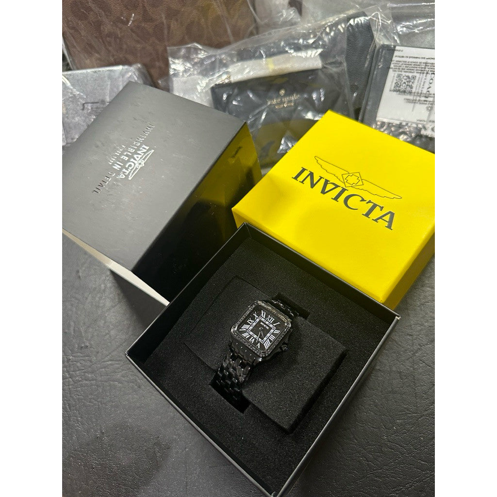 ORIG & IMPORTED Invicta Angel 50581 28mm Women's Square Watch Black