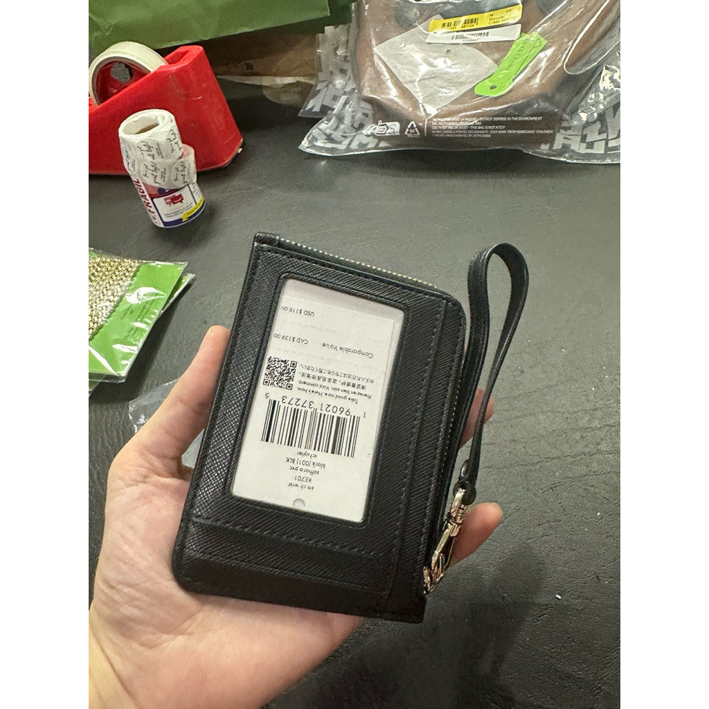 ORIG & IMPORTED KS Schuyler Small Card Holder Black Wallet