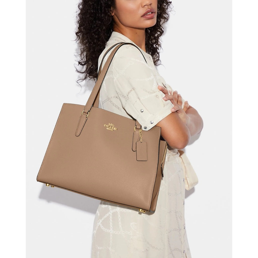 ORIG Preloved RARE CCH Tatum Carryall Large Taupe Tote Bag