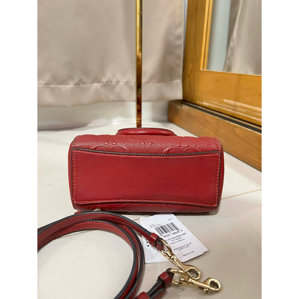 ORIG Preloved CCH Mini Rowan Crossbody Small Bag In Signature Leather Red