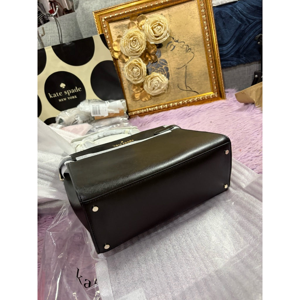 ORIG & IMPORTED KS Staci Medium Satchel Black Bag