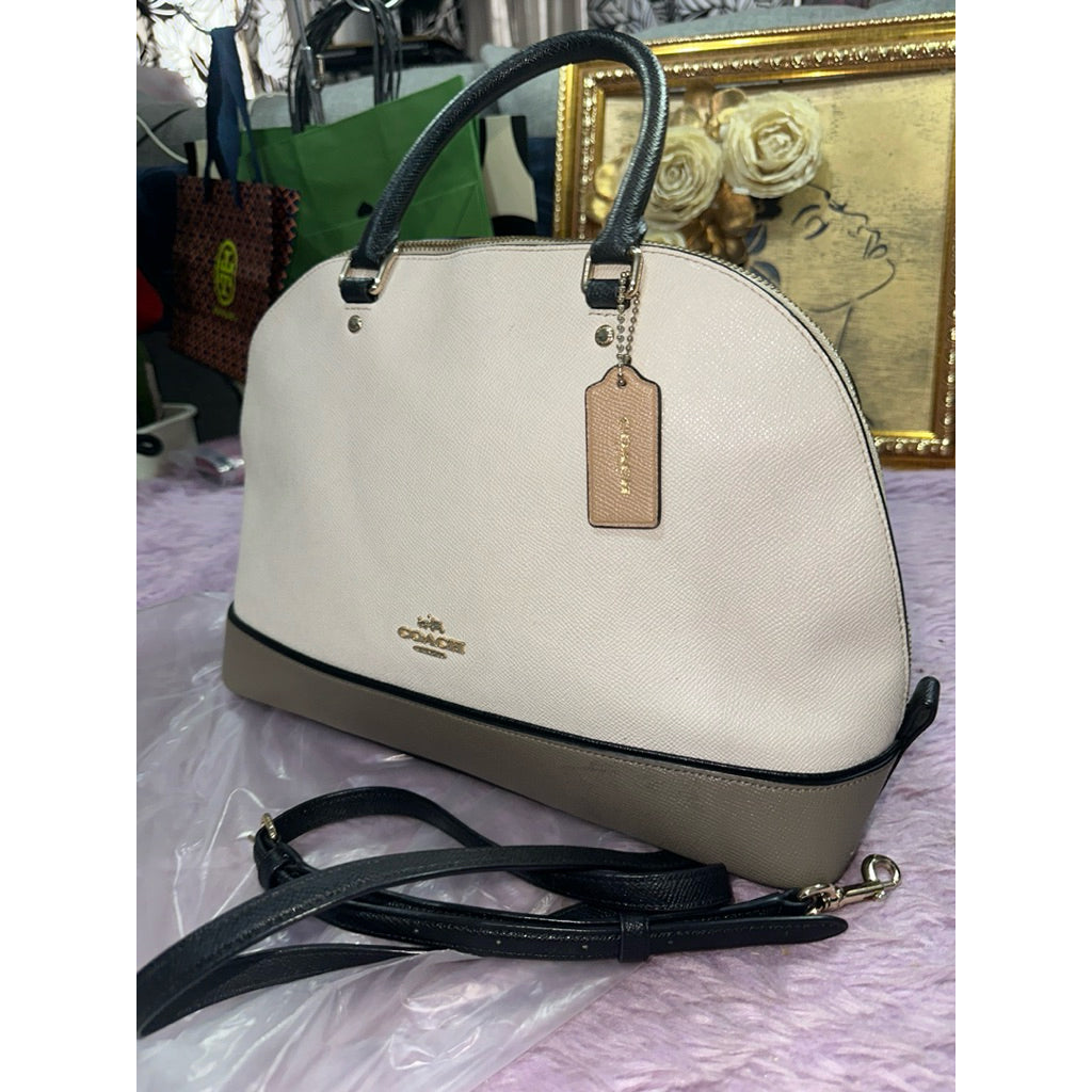 ORIG Preloved CCH Large Sierra Dome Satchel White Bag