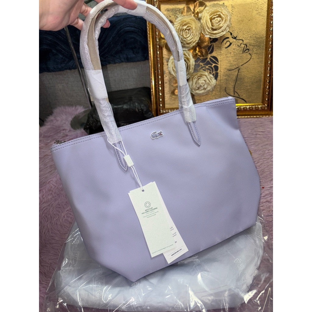 ORIG & IMPORTED Lacoste LCT L.12.12 Concept Tote Large and Small LAVENDER LILAC PURPLE BAG