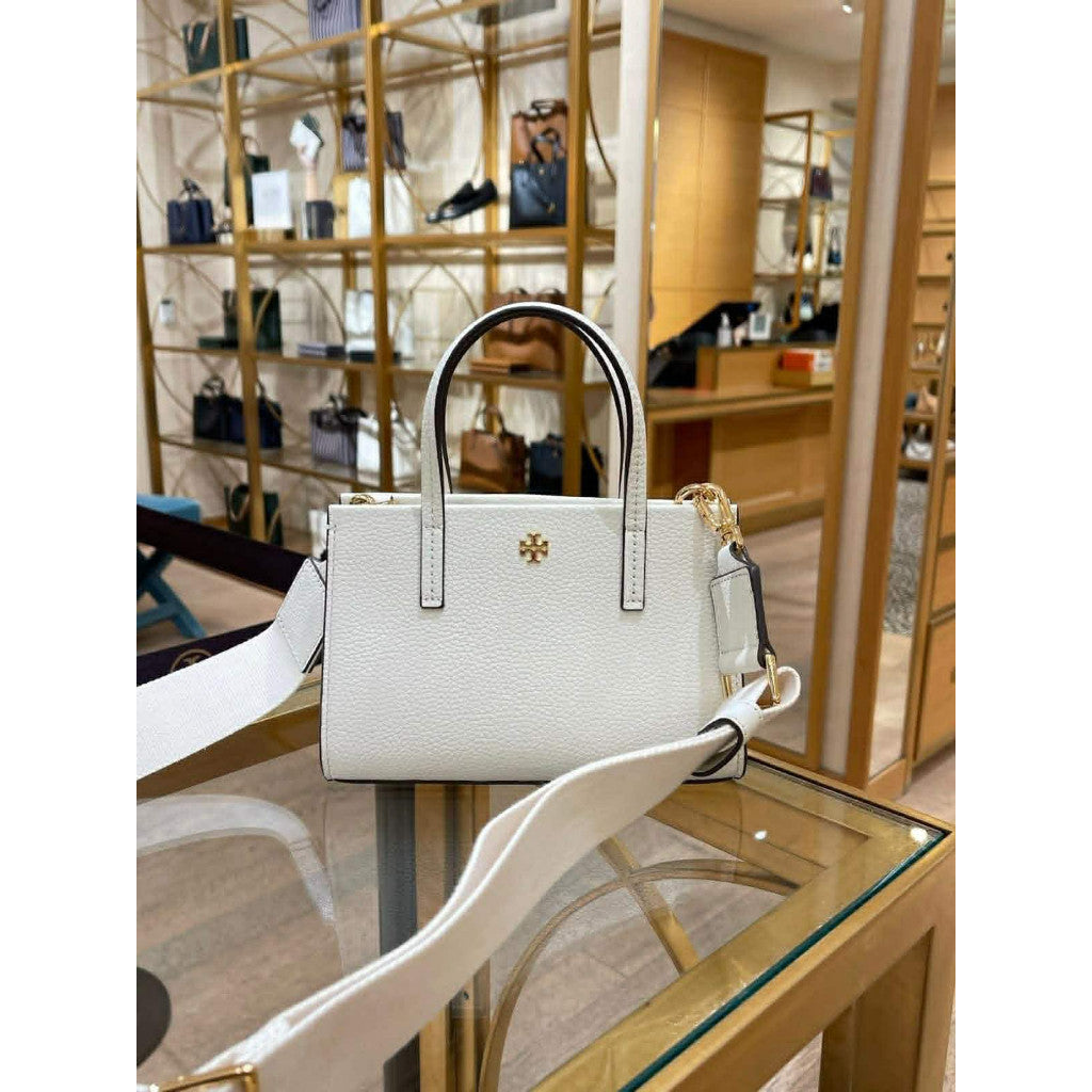 ORIG & IMPORTED TB Burch Women's Blake Mini Tote White Bag