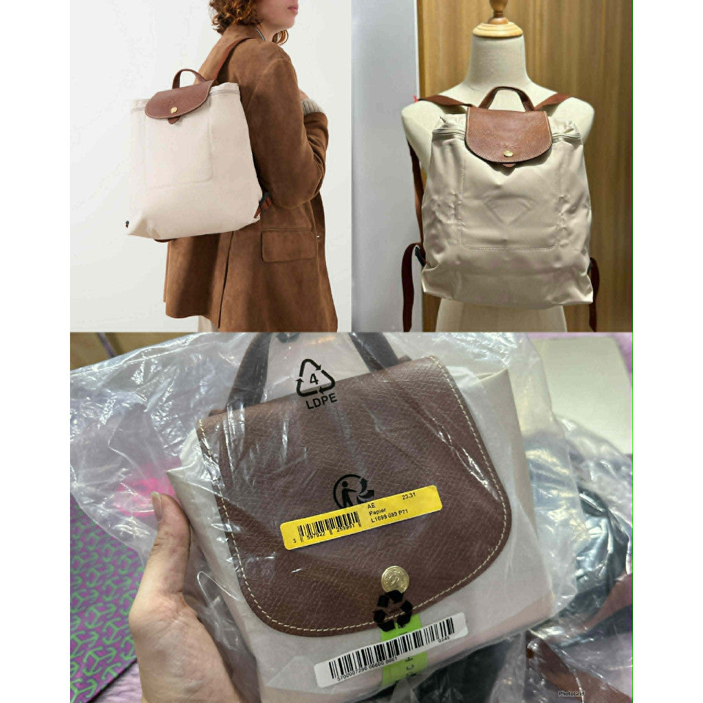 ORIG & IMPORTED Longchamp LC Le Pliage Medium Backpack Nylon Bag