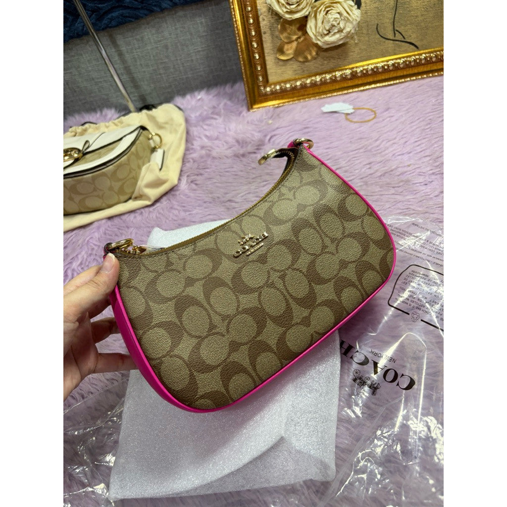 ORIG & IMPORTED Coach Teri Shoulder Bag in Khaki/Pink