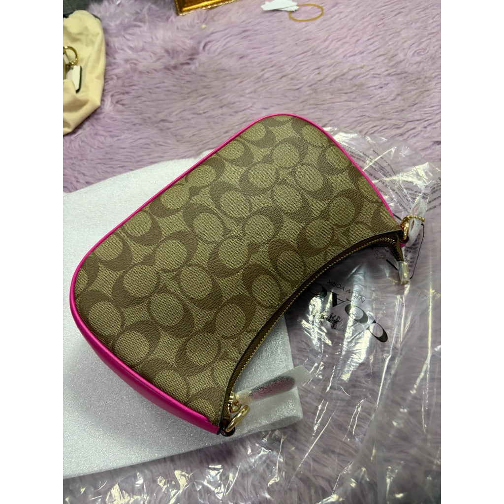 ORIG & IMPORTED Coach Teri Shoulder Bag in Khaki/Pink