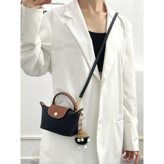 ORIG & IMPORTED Longchamp LC Le Pliage Pouch with handle Mini Micro Nylon Bag