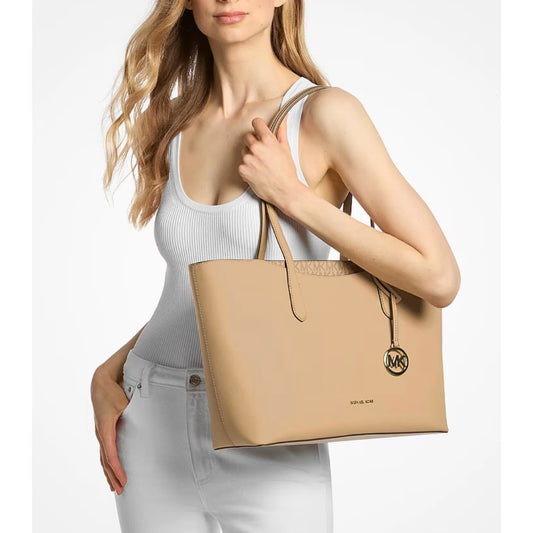 ORIG & IMPORTED MK Arden Large Top-Zip Tote Beige/Gray/Camel Bag