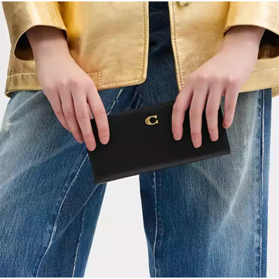 ORIG & IMPORTED Retail CCH Essential Slim Long Brown/Black Wallet