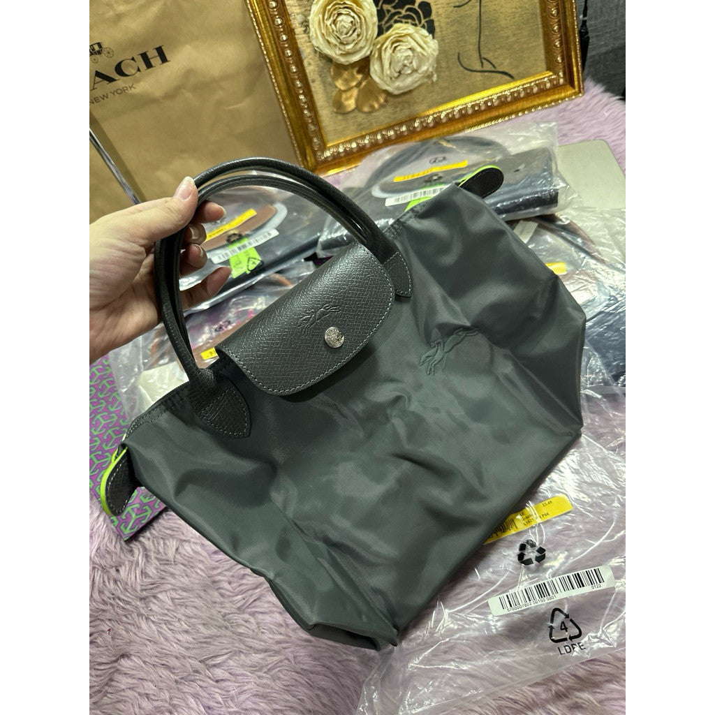 ORIG & IMPORTED GRAPHITE GRAY Longchamp LC Le Pliage Nylon Tote Bag