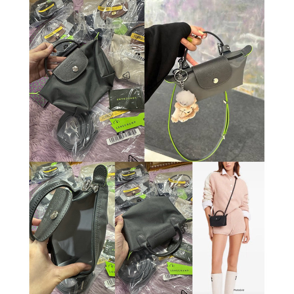 ORIG & IMPORTED GRAPHITE GRAY Longchamp LC Le Pliage Nylon Tote Bag