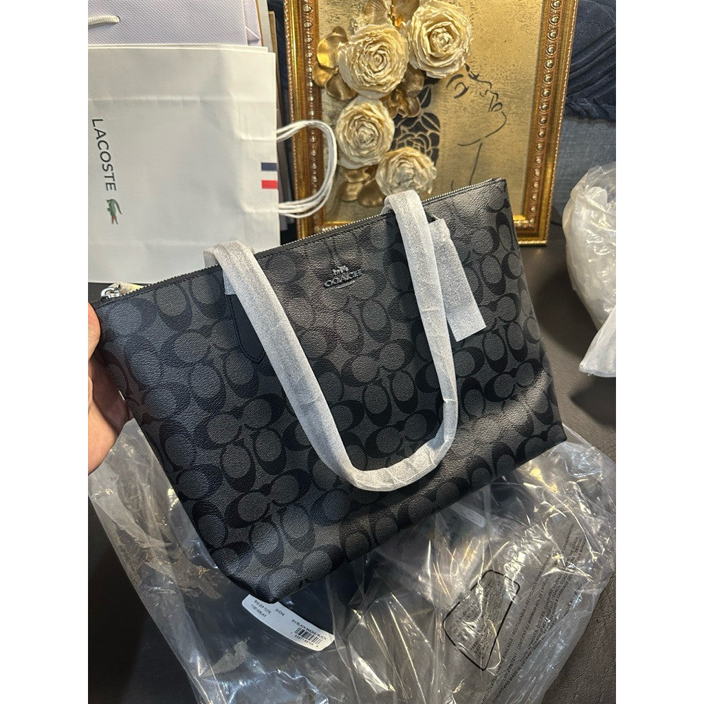ORIG & IMPORTED CCH Zip Top Tote Bag In Signature Black