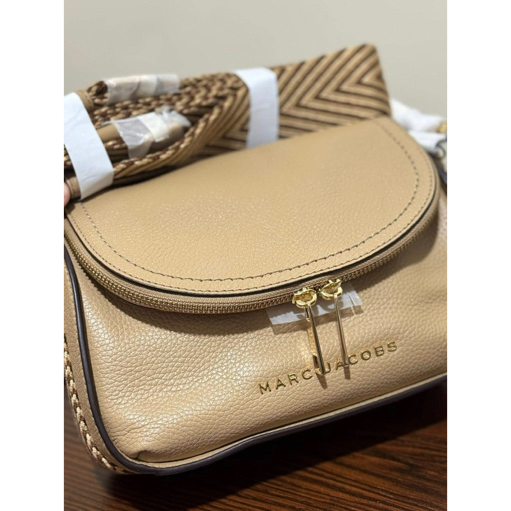 ORIG & IMPORTED MJ The Groove Leather Small Messenger Flap Bag in Brown/Iced Coffee
